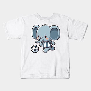 Funny elephant Play Soccer Kids T-Shirt